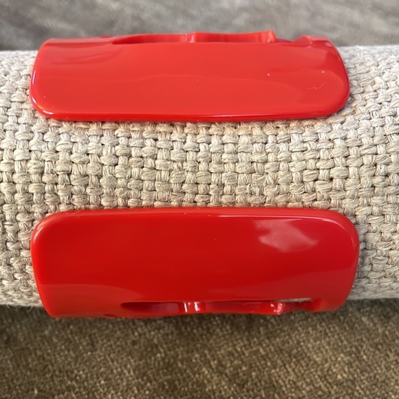 Red Carved Lucite Cuff Bracelet - Picture 2 of 4